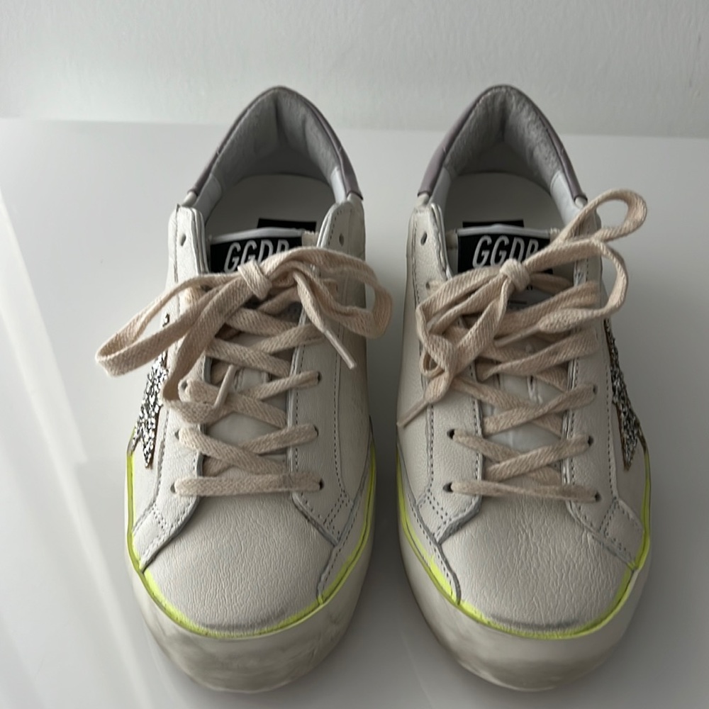 GOLDEN GOOSE SUPER STAR CLASSIC W-size37/7 Made in Italy White/Platinum/Lilac